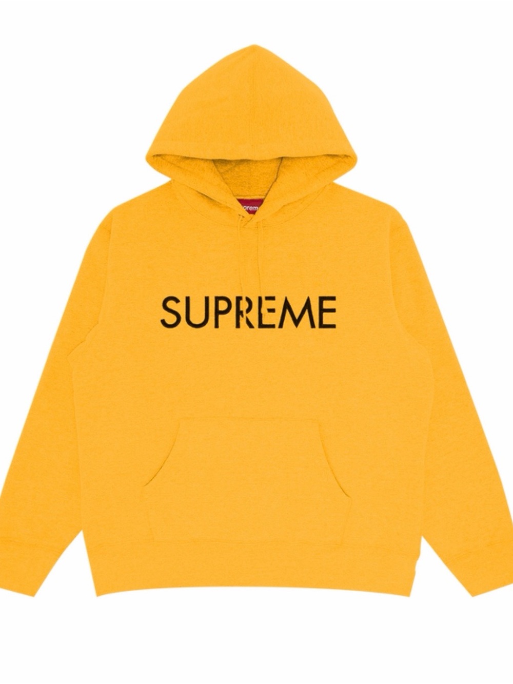 Supreme Yellow Hoodie with Black Logo - Men